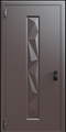 Входная термодверь с металлофиленкой и порошковым окрашиванием RAL 8019 (тип №9)