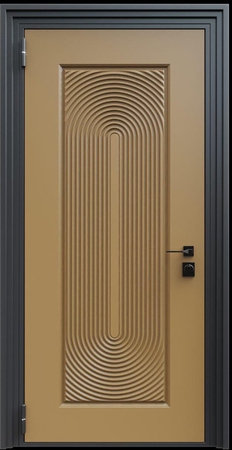 Входная термодверь с металлофиленкой и порошковым окрашиванием RAL 1036 (тип №2) Входная термодверь с металлофиленкой и порошковым окрашиванием RAL 1036 (тип №2)